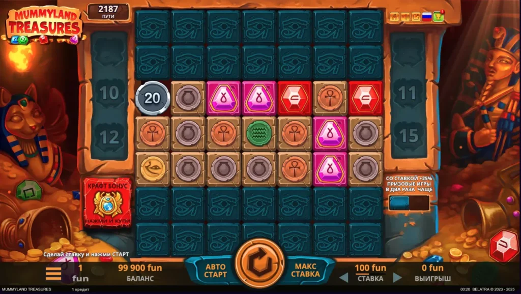Игровой автомат Mummyland Treasures на деньги